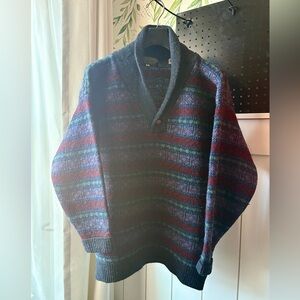 Kirkney Glen Men’s Size Large 100% Wool Shawl Collar Sweater